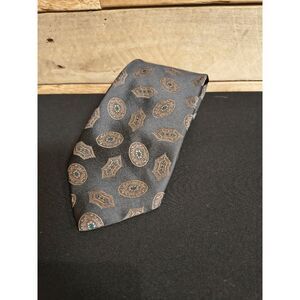 VTG Beekman Place Black Necktie 95% Polyester / 5% Silk Tie Made in USA